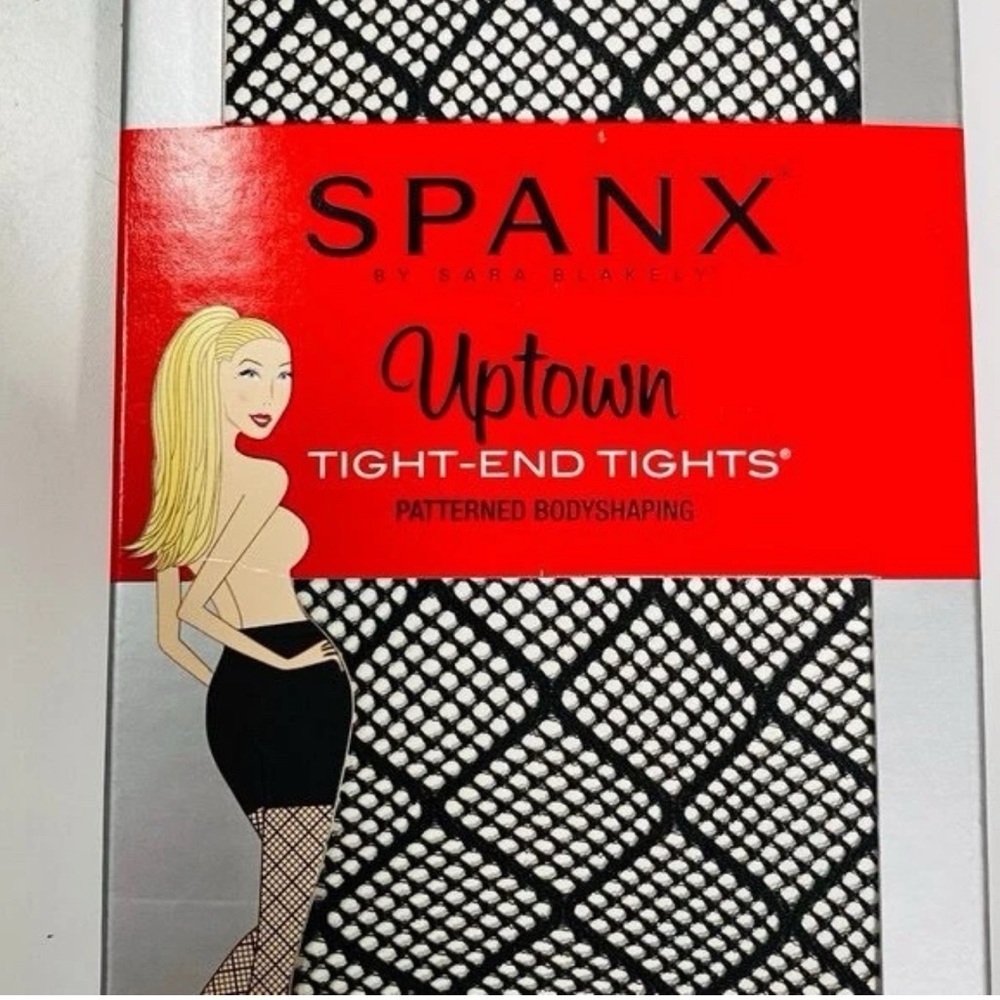 SPANX Uptown Patterned Tights - Black and White